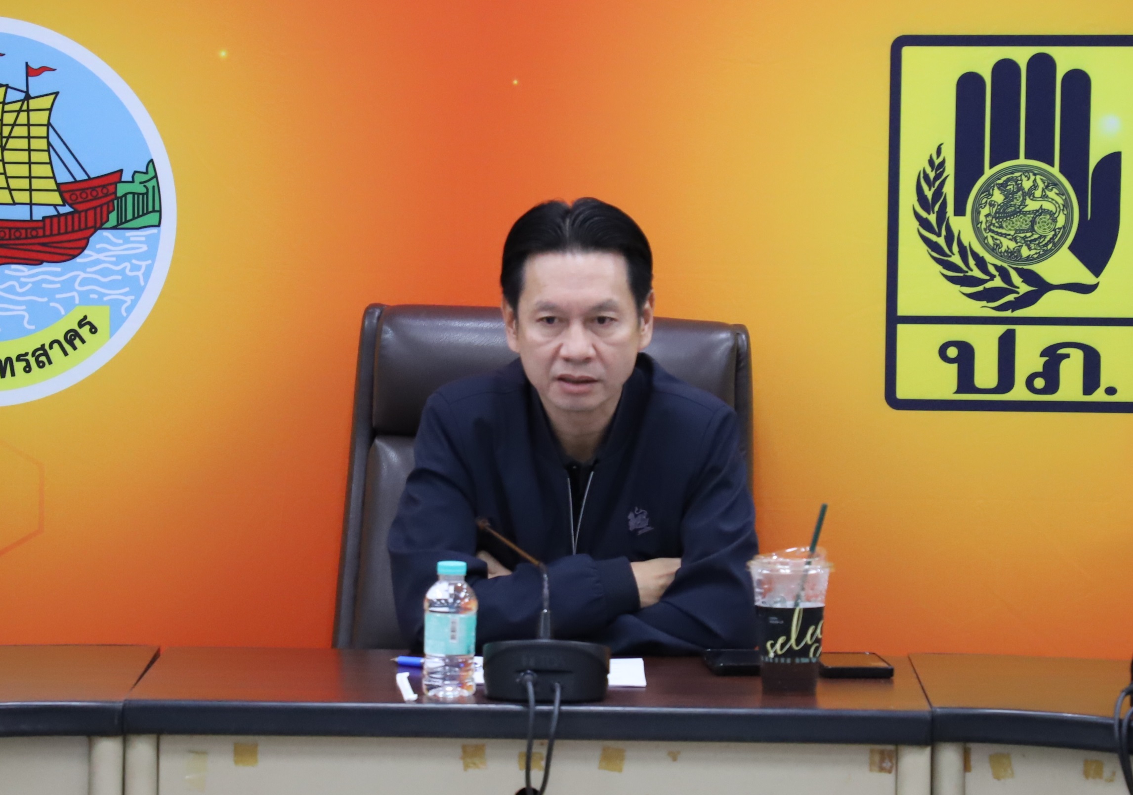 จังหวัดสมุทรสาครร่วมประชุม บกปภ.ช. ติดตามสถานการณ์อุทกภัย นายกรัฐมนตรีสั่งเร่งสื่อสารประชาชน&ndash;ป้องกันความขัดแย้ง&ndash;วางแผนระบายน้ำเชื่อมโยง